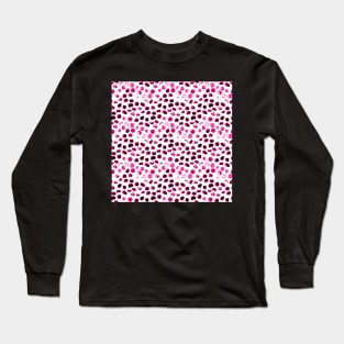 Pink chaotic polka dot Long Sleeve T-Shirt